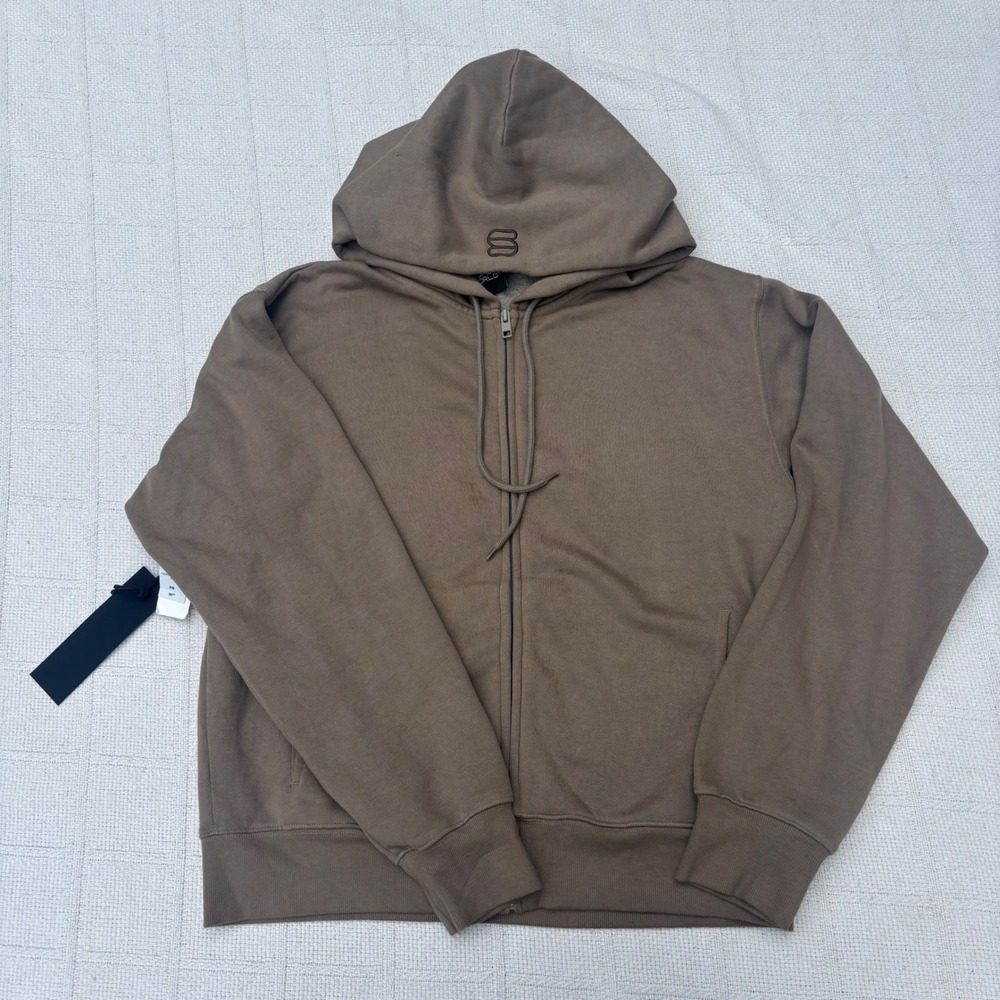 Women's Medium ARITZIA Super World Modern Taupe Super Relaxed Zip Hoodie NWT